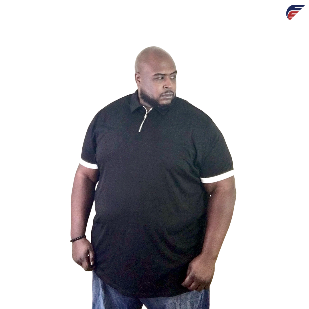 Black or White Men's Fly Evolution Casual Short Sleeve Polo Shirt