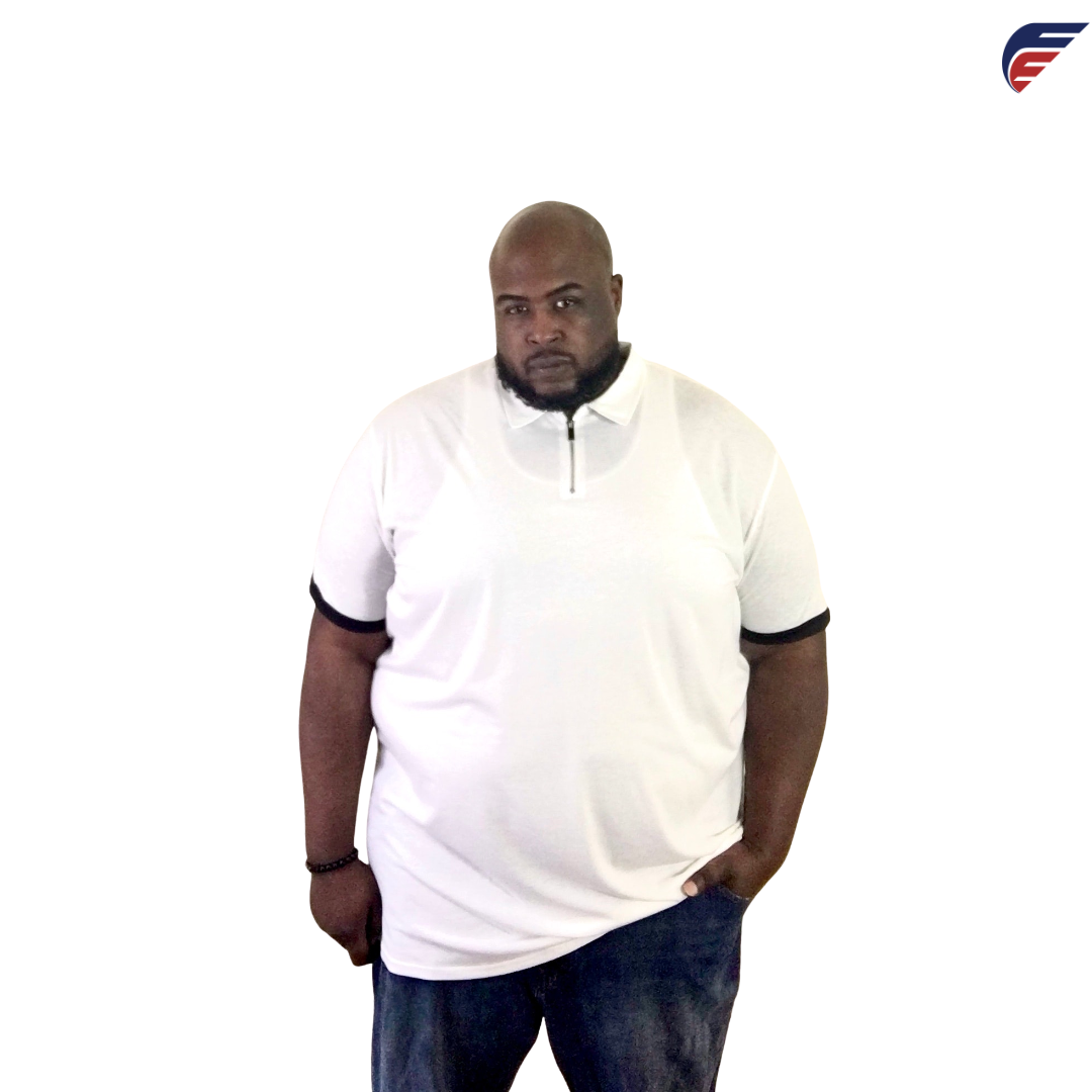 Black or White Men's Fly Evolution Casual Short Sleeve Polo Shirt