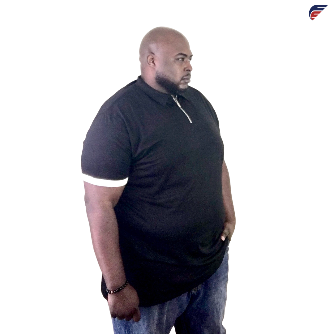 Black or White Men's Fly Evolution Casual Short Sleeve Polo Shirt