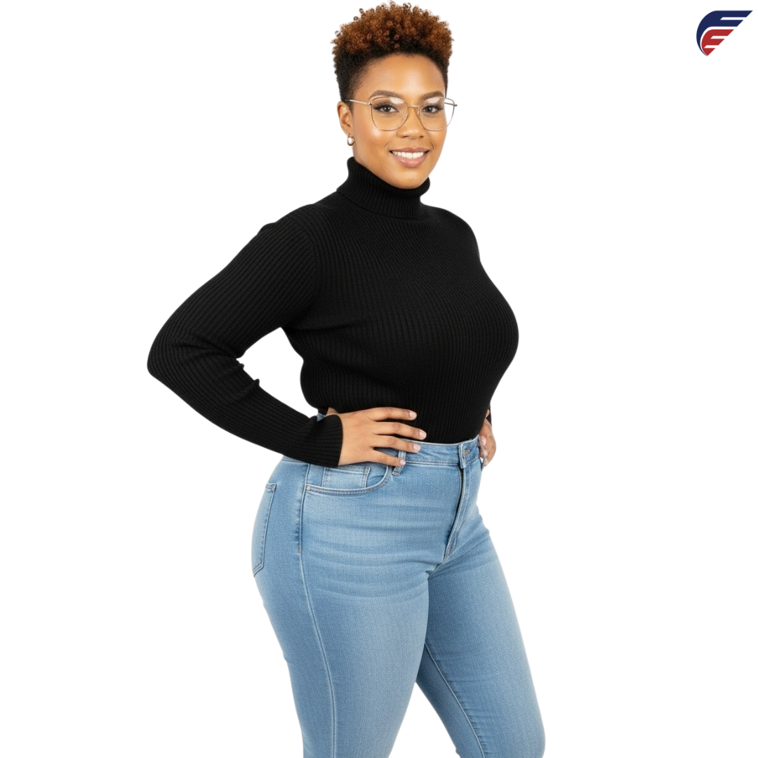 Fly Evolution Women's Long Sleeve Black Turtle Neck